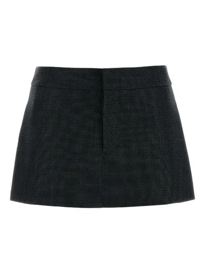 Alexander Wang Wool Mini Skirt In Black
