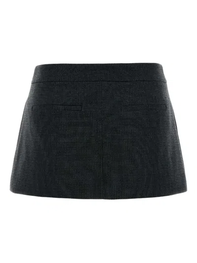 Alexander Wang Wool Mini Skirt In Black