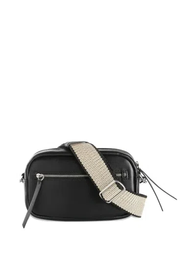 Tory Burch Mini Miller Leather Cross Body Bag In Black