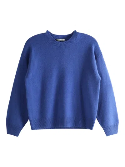 Auralee Crew-neck Sweater In Blue