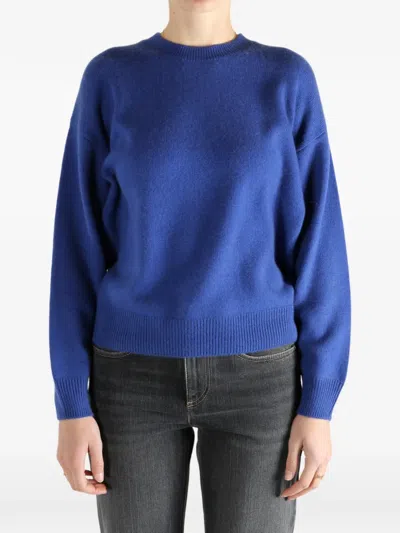 Auralee Crew-neck Sweater In Blue
