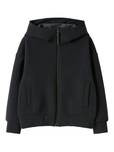 Il Gufo Hooded Pocket Jacket In Blue