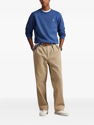 Polo Ralph Lauren Long-sleeve Logo-detail Sweatshirt In Blue