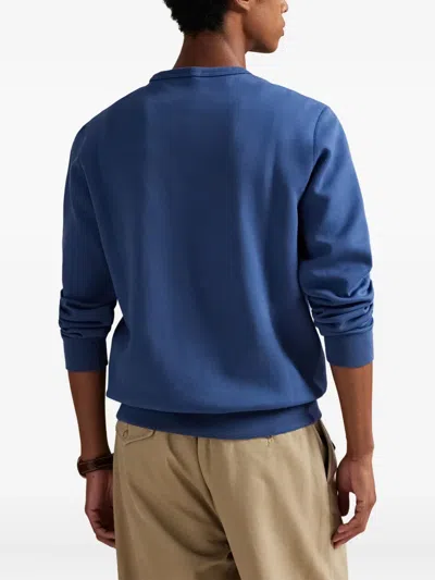 Polo Ralph Lauren Long-sleeve Logo-detail Sweatshirt In Blue