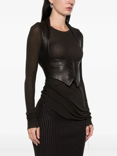 Pre-owned Romeo Gigli 1990s Buttoned Vest In Brown