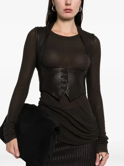 Pre-owned Romeo Gigli 1990s Buttoned Vest In Brown