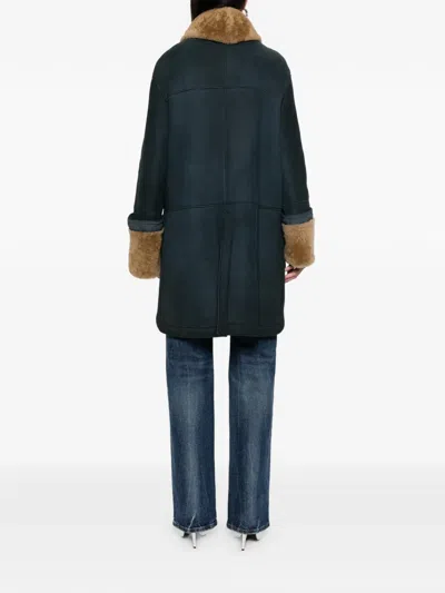 Pre-owned Romeo Gigli 1990s Buttoned Coat In Blue