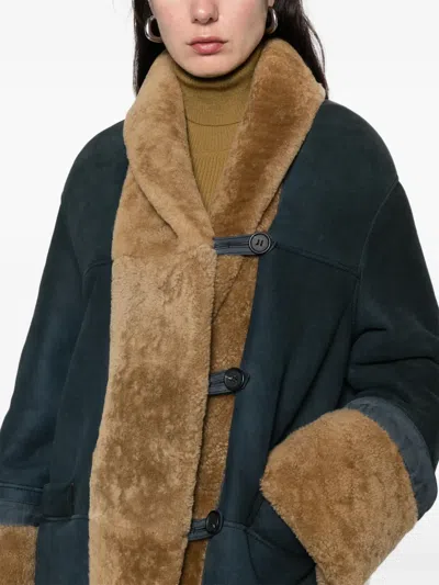 Pre-owned Romeo Gigli 1990s Buttoned Coat In Blue