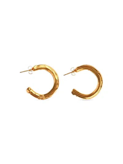 Alighieri 24k Yellow Gold The Etruscan Reminder Earrings In Brown