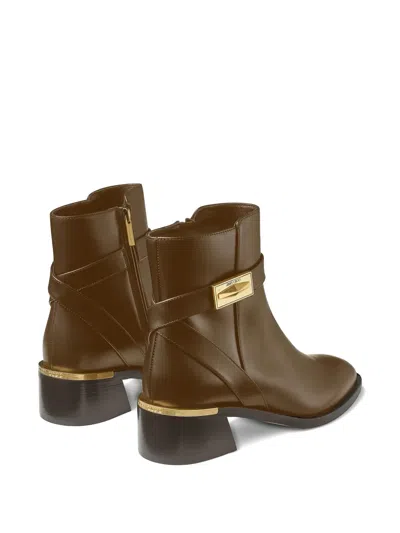 Jimmy Choo 45mm Diantha Ankle Boots In Brown