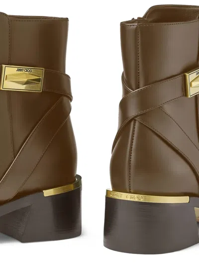 Jimmy Choo 45mm Diantha Ankle Boots In Brown