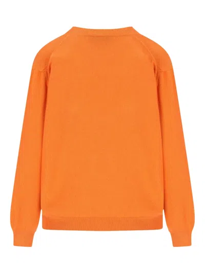 Fendi Deep Flared Sleeve Jumper In Orange