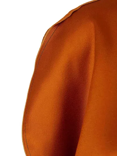 Victoria Beckham V-neck Short-sleeve Blouse In Orange