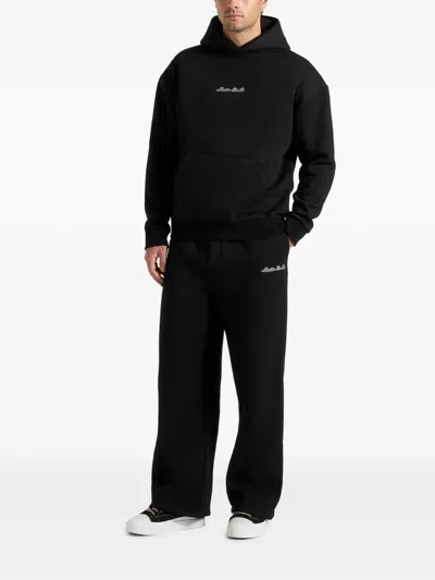 Manière De Voir Ollie Kangaroo-pocket Hoodie In Black