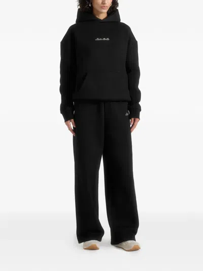 Manière De Voir Ollie Kangaroo-pocket Hoodie In Black