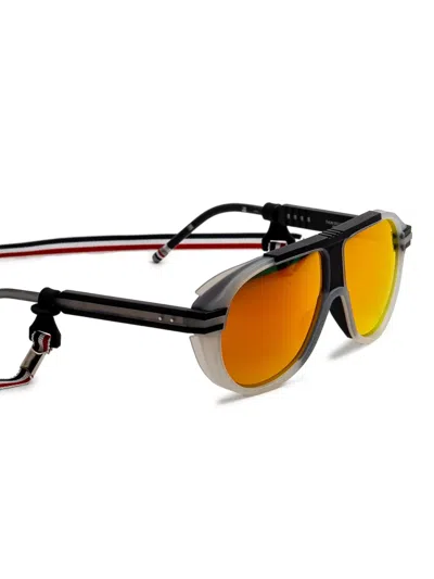 Thom Browne Round-frame Sunglasses In Brown