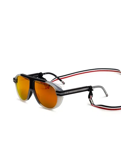 Thom Browne Round-frame Sunglasses In Brown