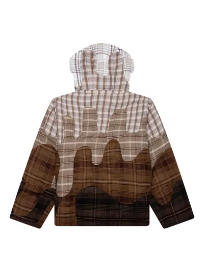 Kidsuper Check-pattern Hooded Jacket In Multi