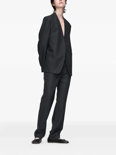 Maison Margiela Wool Trousers In Black
