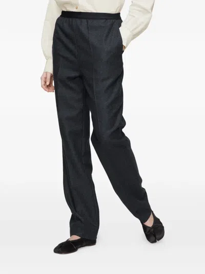 Maison Margiela Wool Trousers In Black