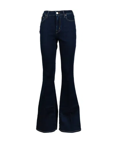 Jacob Cohen Flared Trousers In Blue