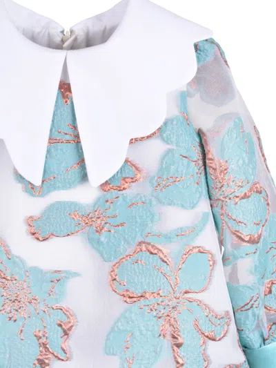 Hucklebones London Long-sleeved Dress In Blue