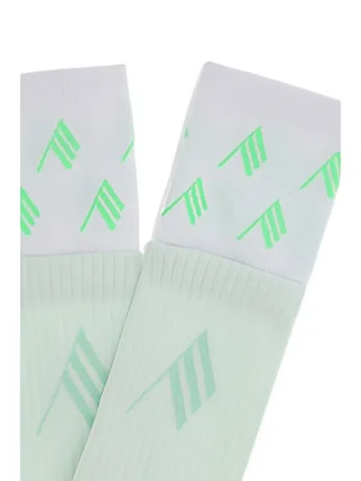 Attico Logo-detail Socks In Green