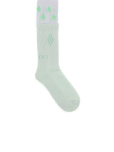 Attico Logo-detail Socks In Green