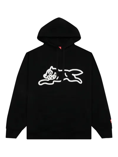 Icecream Sauce Running Dog-printed Hoodie In Black