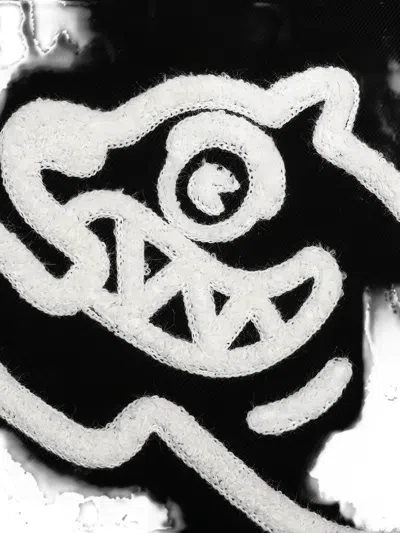 Icecream Sauce Running Dog-printed Hoodie In Black