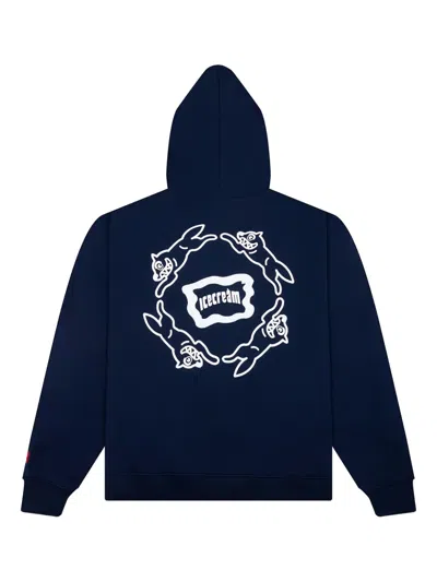 Icecream Graphic-print Hoodie In Blue