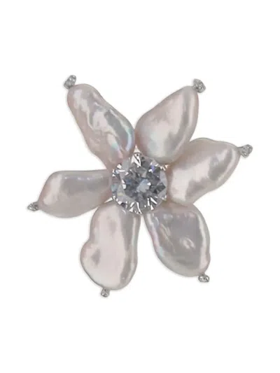 Mela Flower-motif Earrings In Metallic