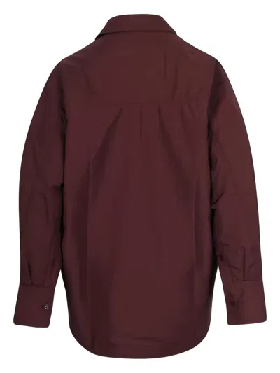 Christian Wijnants Toka Padded Shirt In Burgundy