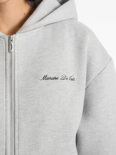 Manière De Voir Zia Zip-fastening Sweatshirt In Gray