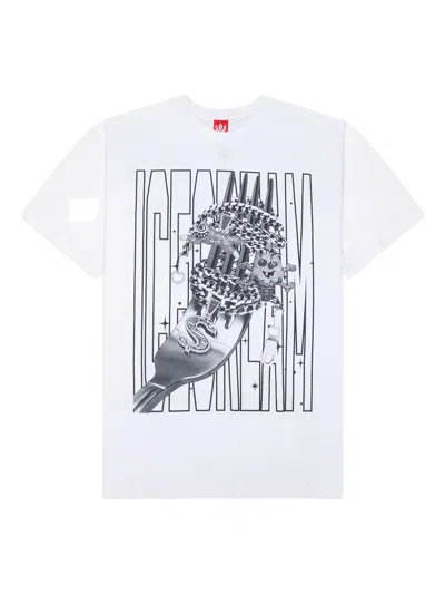 Icecream Pasta Short-sleeve T-shirt In White