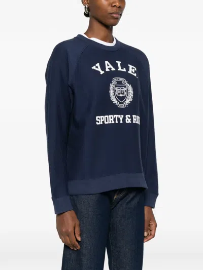 Sporty And Rich Graphic-print Sweatshirt In Blue