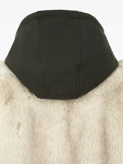 Studio Tomboy Faux-fur Hooded Jacket In Neutral