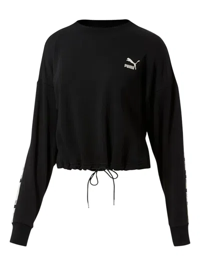 Puma Revolt Crew-neck Sweatshirt In Black