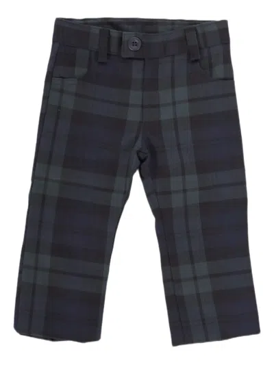 Baroni Firenze Plaid Trousers In Blue
