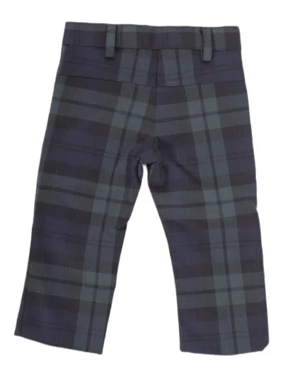 Baroni Firenze Plaid Trousers In Blue