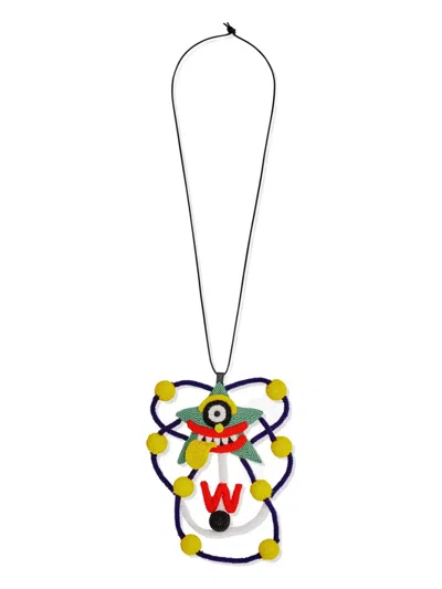 Walter Van Beirendonck Love Jewel Necklace In Black