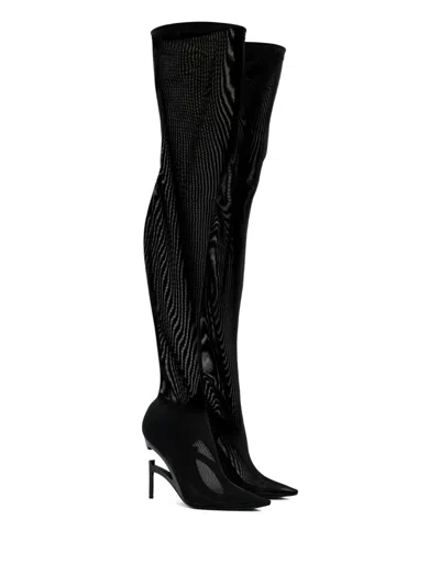 B1archive 100mm Mesh-textured Boots In Black