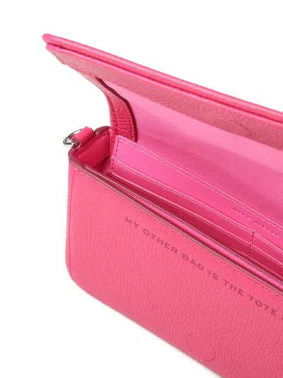 Marc Jacobs Embossed-logo Mini Bag In Pink