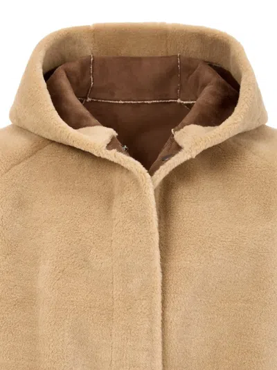 Studio Tomboy Reversible Hooded Jacket In Brown