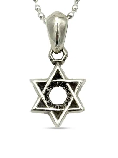 Chrome Hearts Star Of David Ball-chain Necklace In Metallic