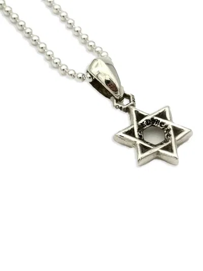 Chrome Hearts Star Of David Ball-chain Necklace In Metallic