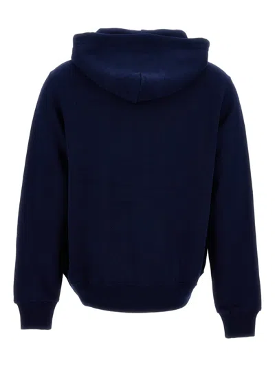Polo Ralph Lauren Embroidered Pony Zip Hoodie In Blue