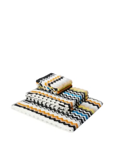 Missoni Zigzag Pattern Towels Set Of 5 In Multi