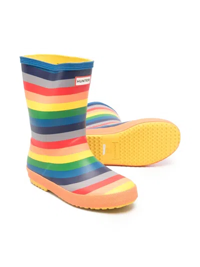 Hunter Striped Boots In Multi