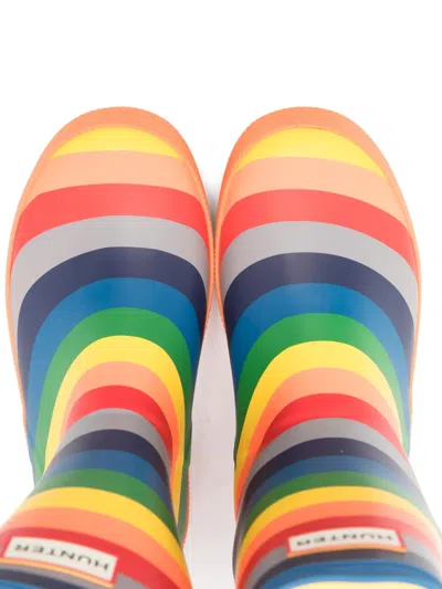 Hunter Striped Boots In Multi
